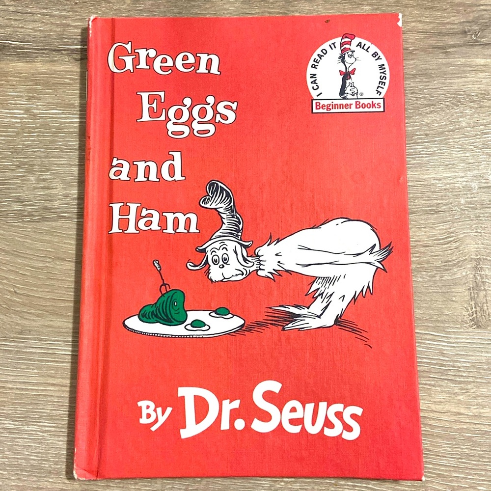 Vtg GREEN EGGS AND HAM By Dr. Seuss (1960, HC) Beginner Books/Book Club Edition